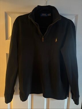 Polo by Ralph Lauren Men’s Black Zip-Neck Sweater